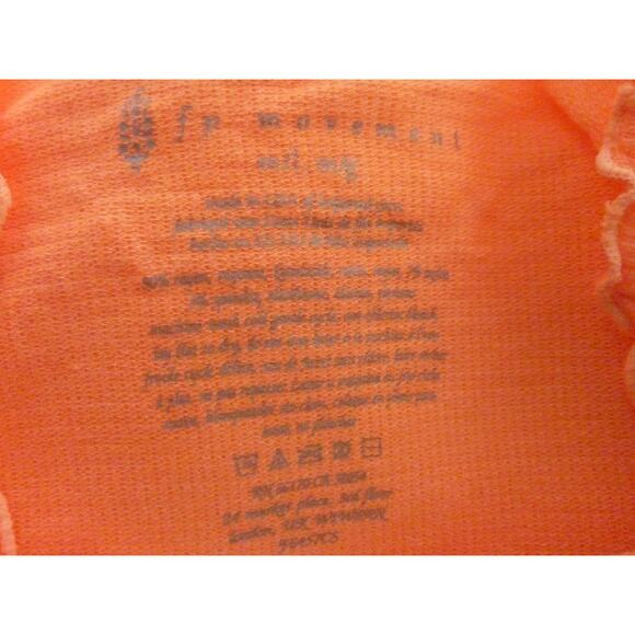 NWOT Free People Movement Madeline Baby Tee Peachy Orange Medium Large Shirt - Picture 7 of 7
